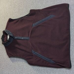 Hill City Hybrid Fleece Popover Vest Size XXL in Burgundy Red